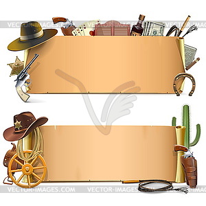 Cowboy Scrolls - vector image
