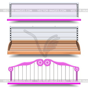 Empty Shop Shelves - vector image