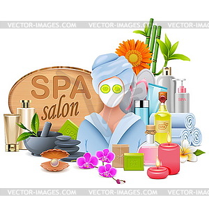 Female SPA Salon - vector clipart