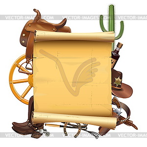 Western Scroll - vector image