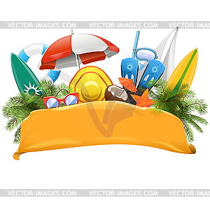 Beach Banner - vector image