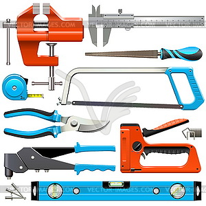 Hand Tools Icons - vector image