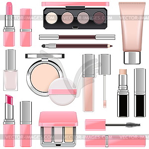 Makeup Icons Set  - vector image