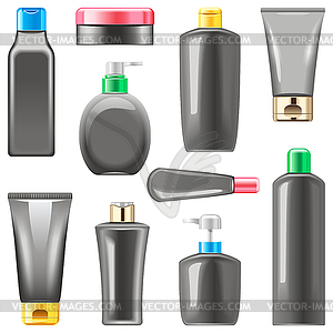 Black Cosmetic Packaging - vector image