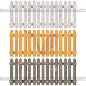 Wooden Picket Fence - vector image