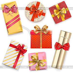 Glossy Gift Boxes - vector image