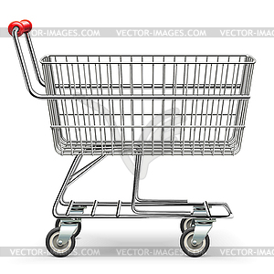 Empty Supermarket Cart - vector image