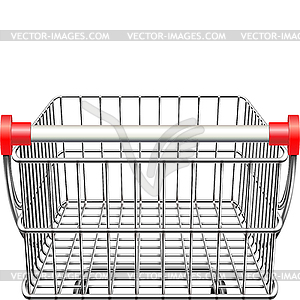 Supermarket Cart Rear View - vector clipart