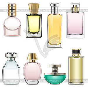 Perfume Icons Set  - vector image