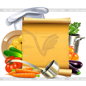 Cooking Scroll - vector EPS clipart