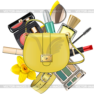 Yellow Fashion Accessories Concept - vector clipart