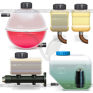 Car Expansion Tanks - vector clipart