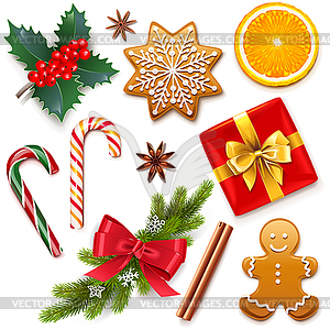 Christmas Symbol Icons - vector image