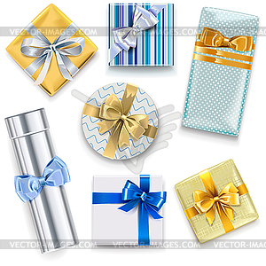 Glossy Gift Boxes Set  - vector clip art