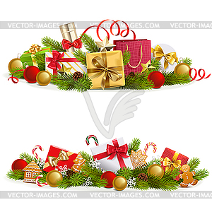 Christmas Concept with Gifts - vector image