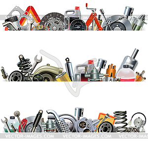 Car Part Borders - vector clip art