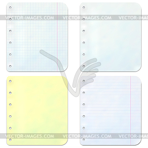 Notebook Sheets - vector clipart / vector image