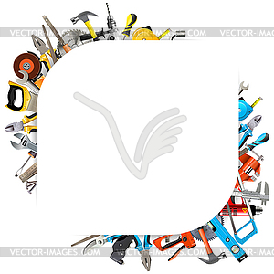 Tools Corner Frame - vector image