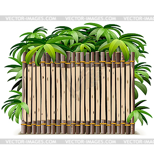 Tropical Timber Frame - vector image