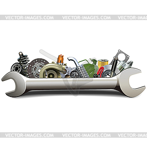 Car parts and accessories Royalty Free Vector Image