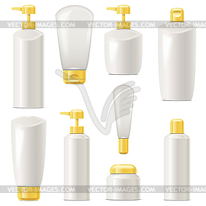 Unlabeled Cosmetic Packaging Set  - vector clip art