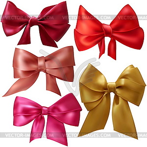 Vector Satin Bows - stock vector clipart