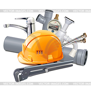 Sanitary Engineering Concept - vector image