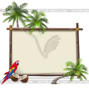 Tropical Resort Frame - vector image