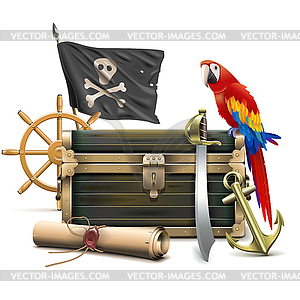 Pirate Accessories Concept - royalty-free vector image