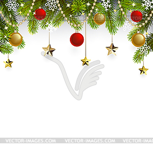 Christmas Top Decoration with Stars - vector image