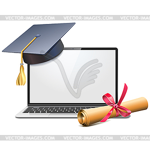 Electronic Learning Concept - vector clipart