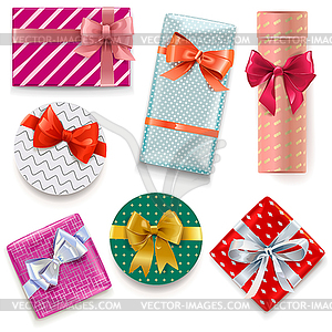 Patterned Gift Boxes - vector image