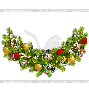 Fir Christmas Decoration - vector clipart