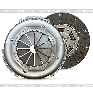 Clutch Cover with Clutch Plate - vector clipart