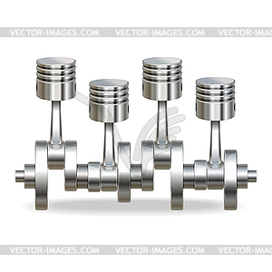 Engine Pistons - vector EPS clipart