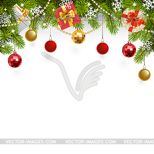 Christmas Top Decoration with Gifts - vector EPS clipart