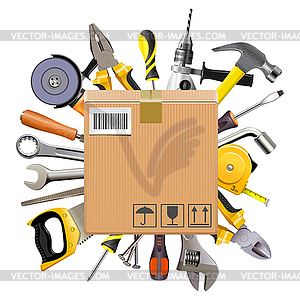 Tools Delivery Concept - vector image