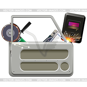 Car Body Repair Concept - vector clipart