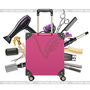 Hairdressing Mobile Concept - royalty-free vector image