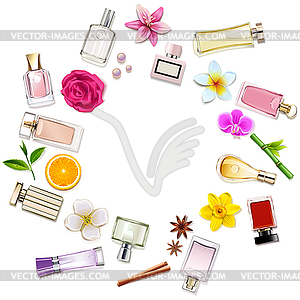 Round Fragrance Concept - vector image