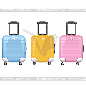Plastic Suitcase Collection - vector image