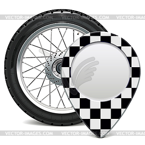 Wheel with Pointer - vector clipart