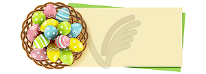 Easter Eggs Concept with Stickers - vector clipart
