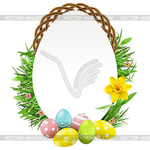 Easter Eggplant Greeting Card - vector image