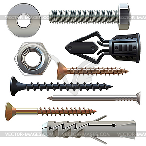 Fasteners Set  - vector image