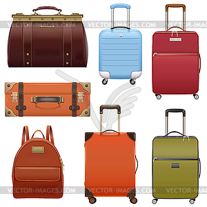 Baggage Icons Set  - vector image