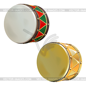Drums Christmas Decoration - vector clipart