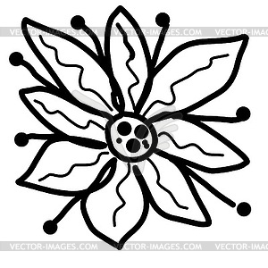 Pattern with a flower - vector image