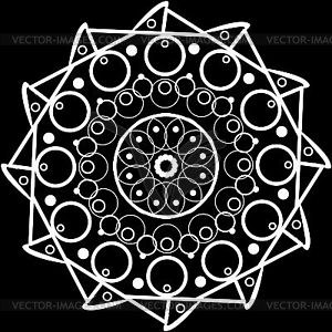 Contour drawing mandalas - vector clipart