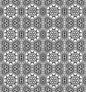 Seamless decorative pattern in a balck - white colors - vector image